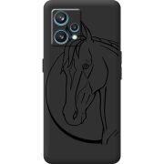 Черный чехол BoxFace Realme 9 Pro Plus Horse