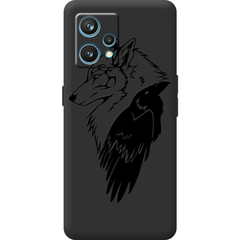 Черный чехол BoxFace Realme 9 Pro Plus Wolf and Raven