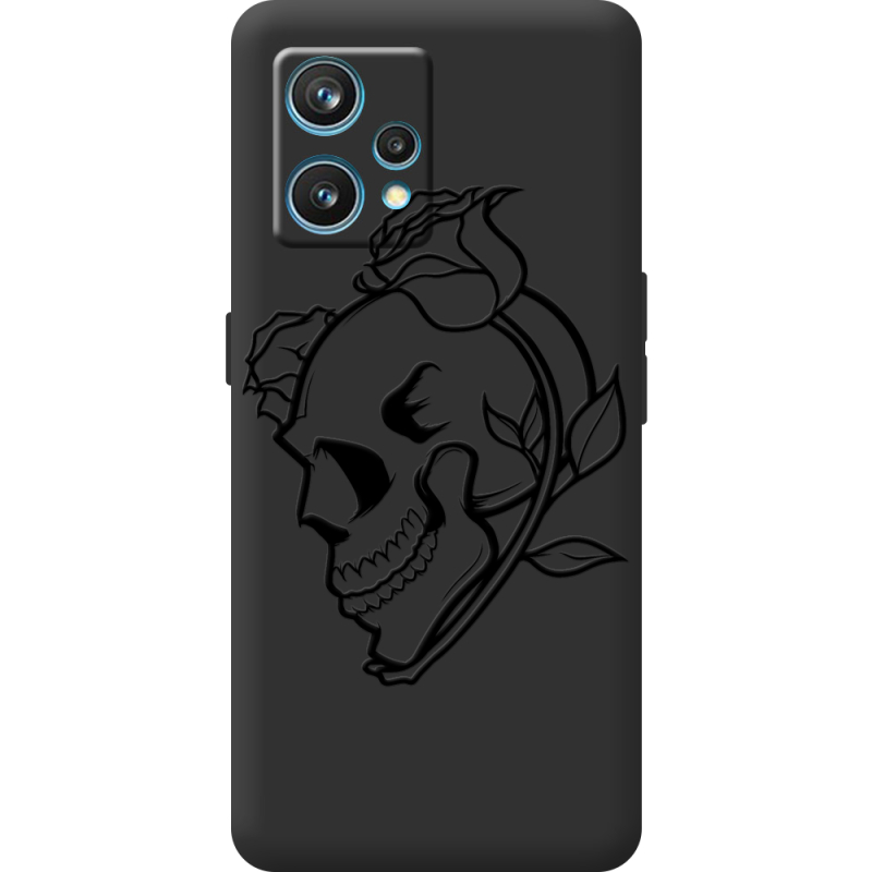 Черный чехол BoxFace Realme 9 Pro Plus Skull and Roses