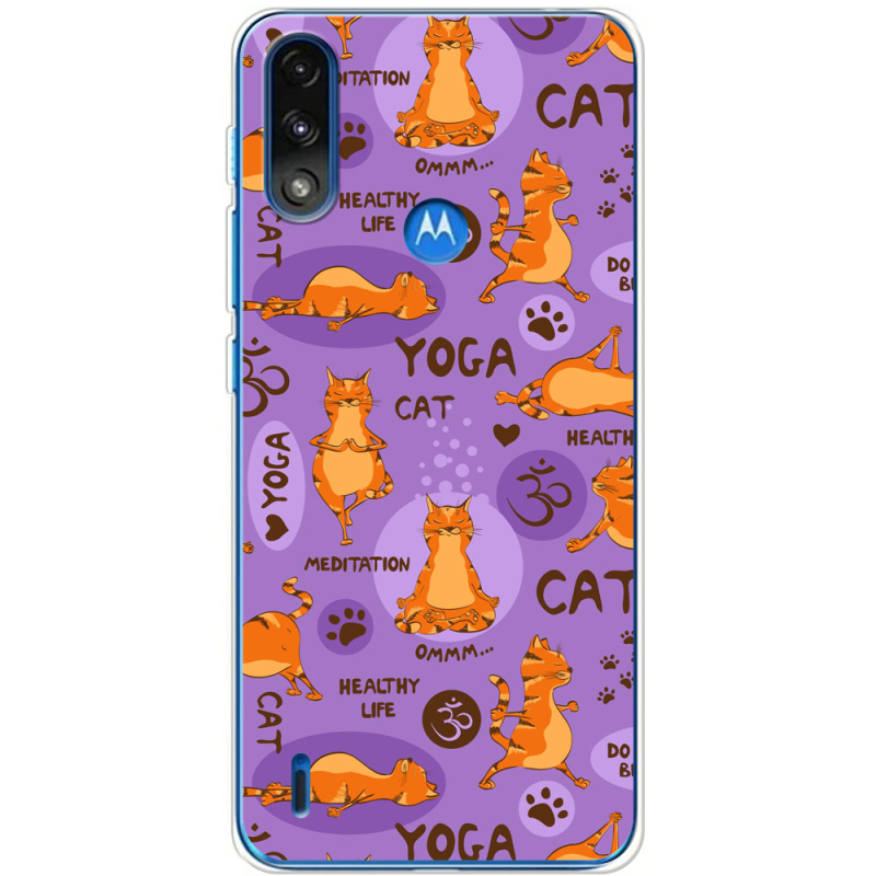 Чехол BoxFace Motorola E7 Power Yoga Cat