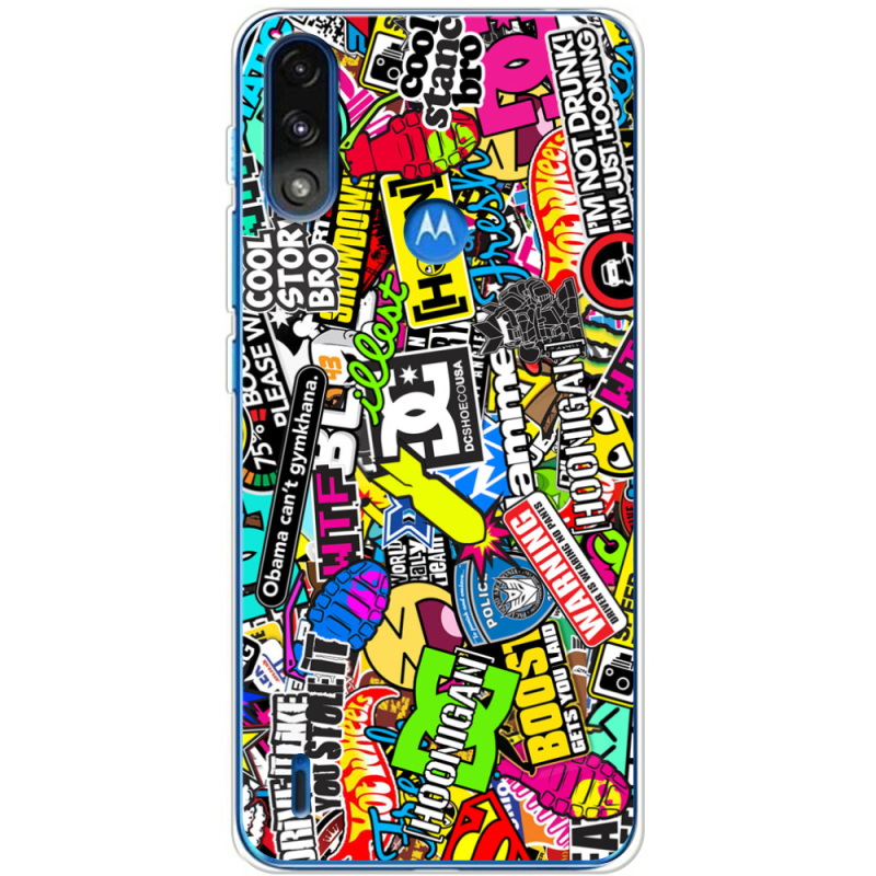 Чехол BoxFace Motorola E7 Power Multicolored Inscriptions
