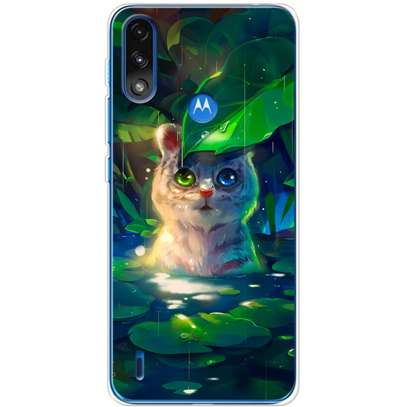 Чехол BoxFace Motorola E7 Power White Tiger Cub