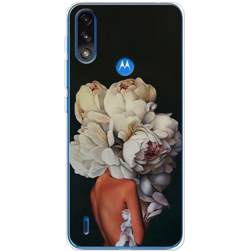 Чехол BoxFace Motorola E7 Power Exquisite White Flowers