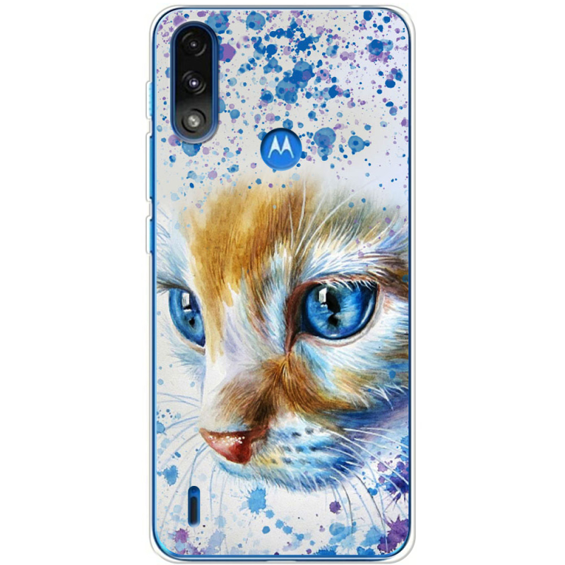 Чехол BoxFace Motorola E7 Power Голубоглазый Кот