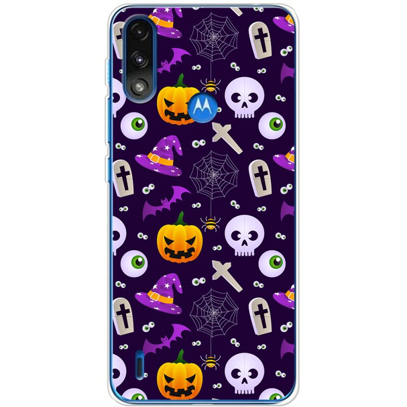 Чехол BoxFace Motorola E7 Power Halloween Purple Mood