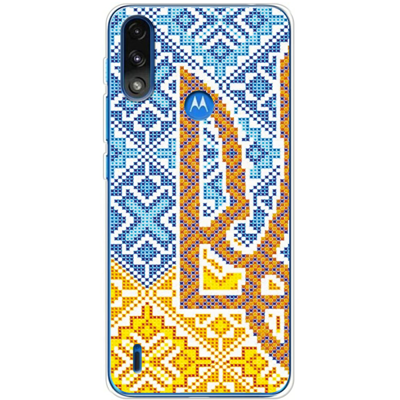 Чехол BoxFace Motorola E7 Power Тризуб Вишивка