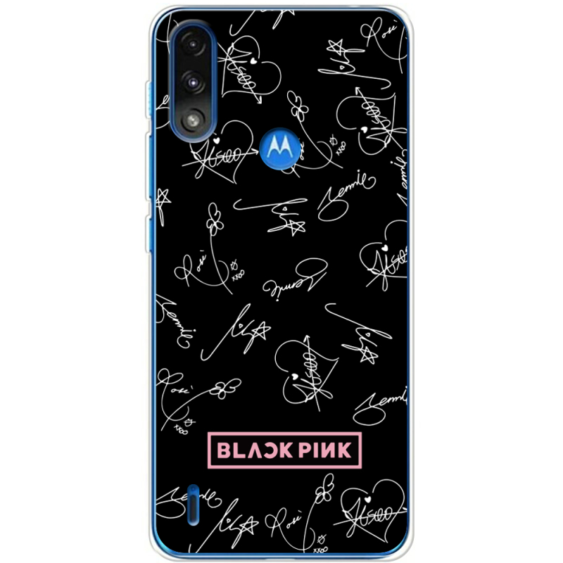 Чехол BoxFace Motorola E7 Power Blackpink автограф