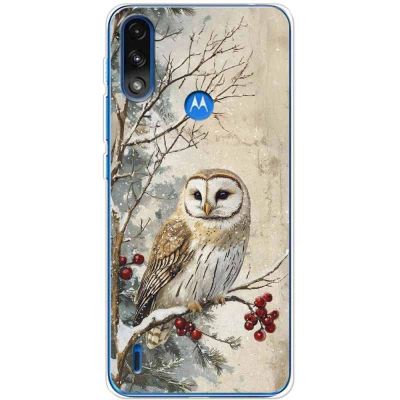 Чехол BoxFace Motorola E7 Power Christmas Owl