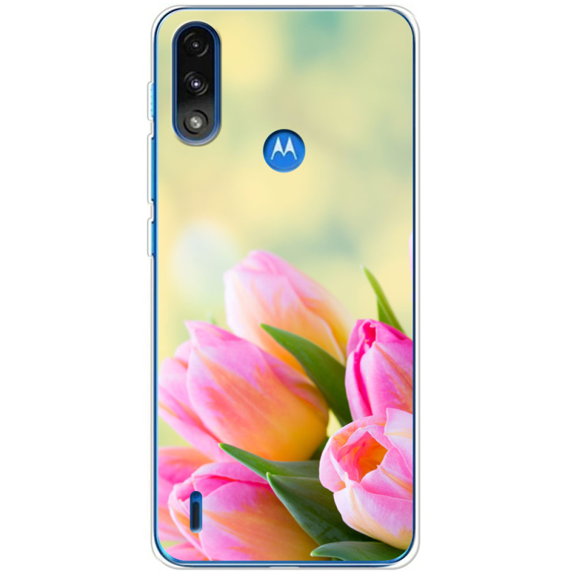 Чехол BoxFace Motorola E7 Power Bouquet of Tulips