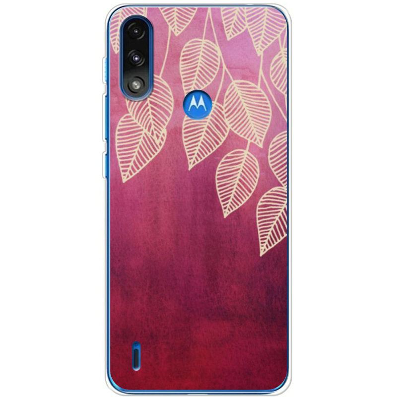 Чехол BoxFace Motorola E7 Power Gold Leaves