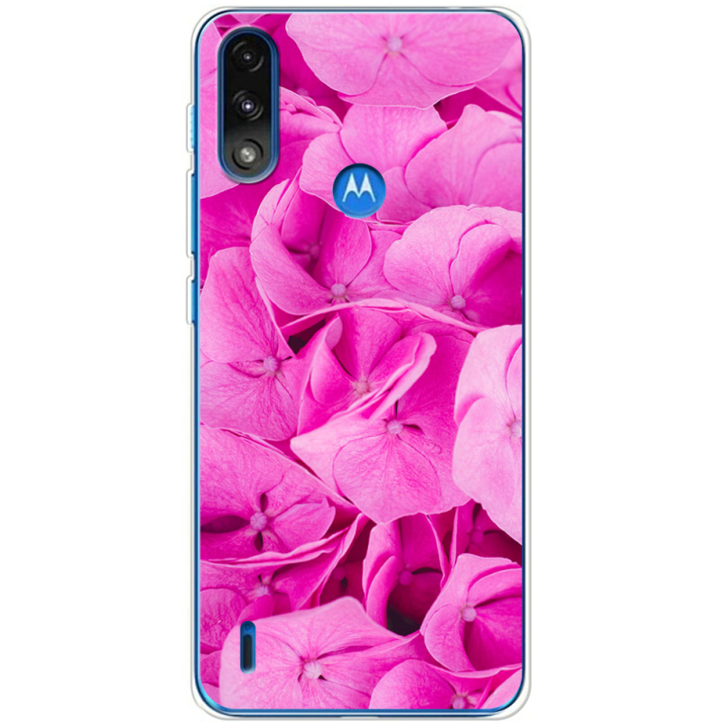 Чехол BoxFace Motorola E7 Power Pink Flowers