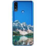 Прозрачный чехол BoxFace Motorola E7 Power Blue Mountain