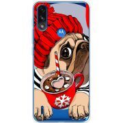 Прозрачный чехол BoxFace Motorola E7 Power Winter Puggy