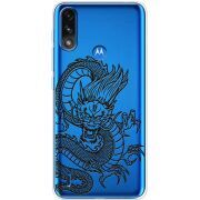 Прозрачный чехол BoxFace Motorola E7 Power Chinese Dragon