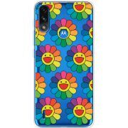 Прозрачный чехол BoxFace Motorola E7 Power Hippie Flowers