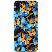 Прозрачный чехол BoxFace Motorola E7 Power Butterfly Morpho