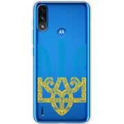 Прозрачный чехол BoxFace Motorola E7 Power Gold Trident