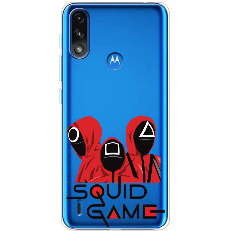 Прозрачный чехол BoxFace Motorola E7 Power siquid game люди в красном