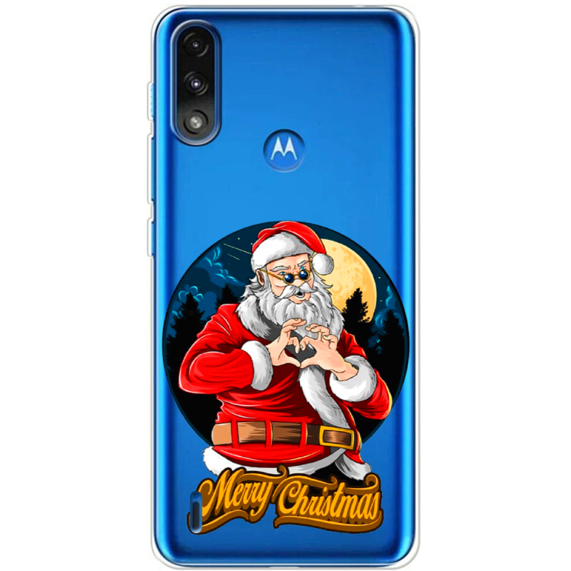 Прозрачный чехол BoxFace Motorola E7 Power Cool Santa