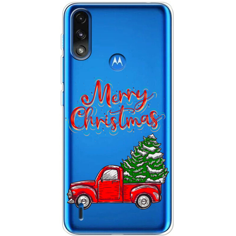 Прозрачный чехол BoxFace Motorola E7 Power Holiday Car