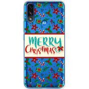 Прозрачный чехол BoxFace Motorola E7 Power Vintage Christmas Pattern