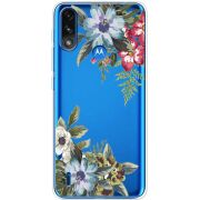 Прозрачный чехол BoxFace Motorola E7 Power Floral