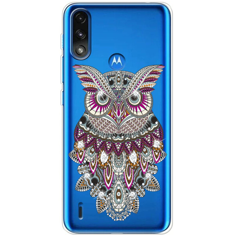 Чехол со стразами Motorola E7 Power Owl
