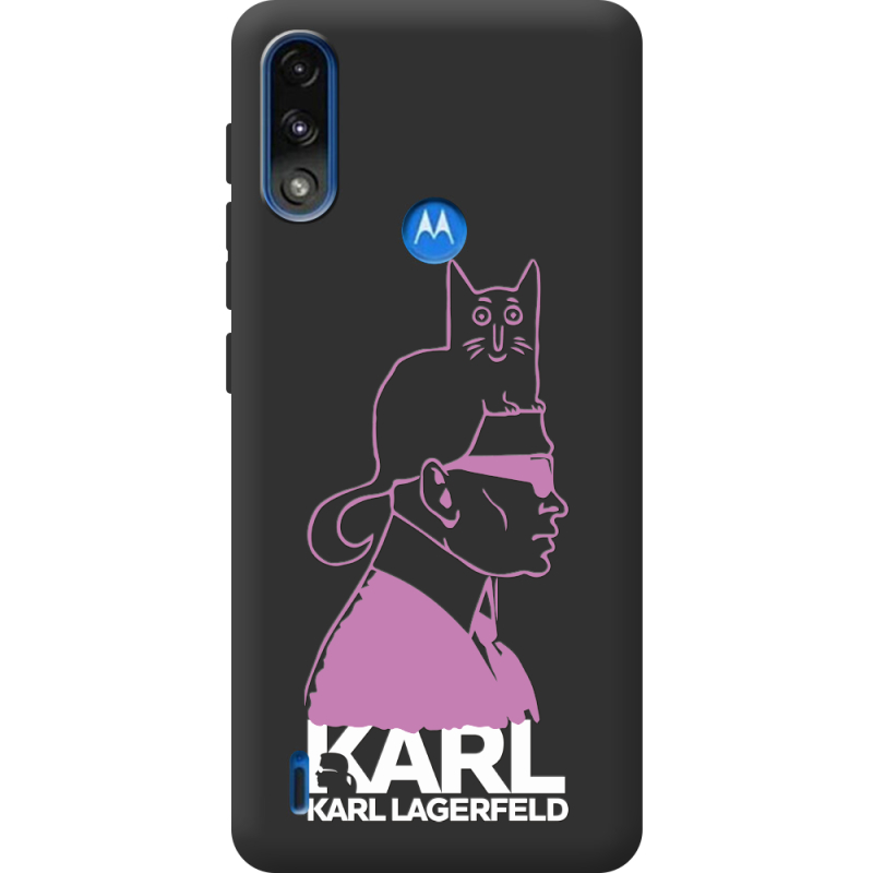 Черный чехол BoxFace Motorola E7 Power Pink Karl