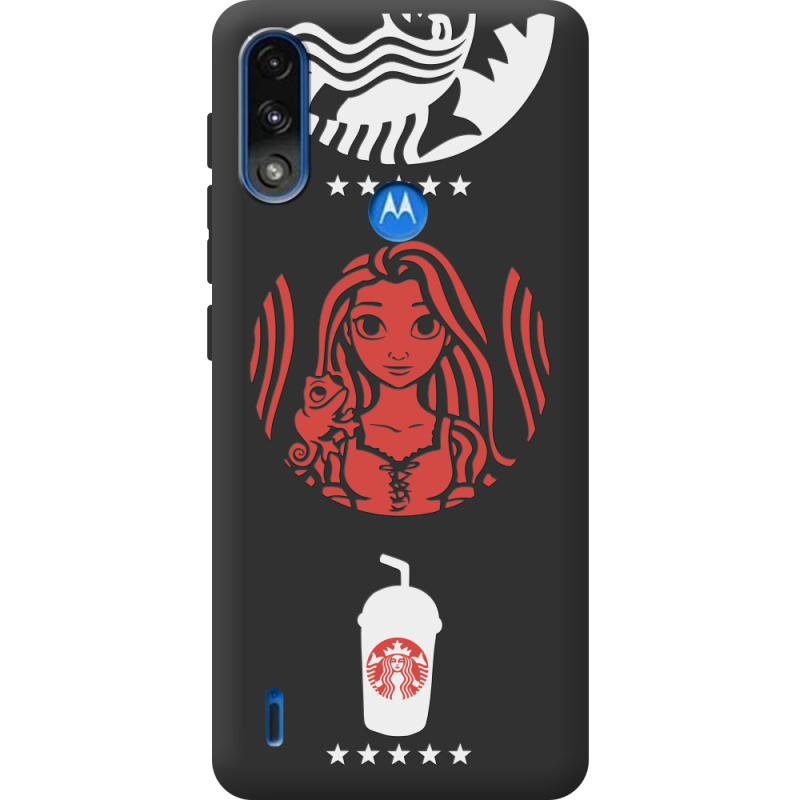 Черный чехол BoxFace Motorola E7 Power RedWhite Coffee