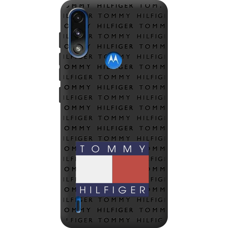 Черный чехол BoxFace Motorola E7 Power Tommy Print