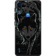 Черный чехол BoxFace Motorola E7 Power Wolf