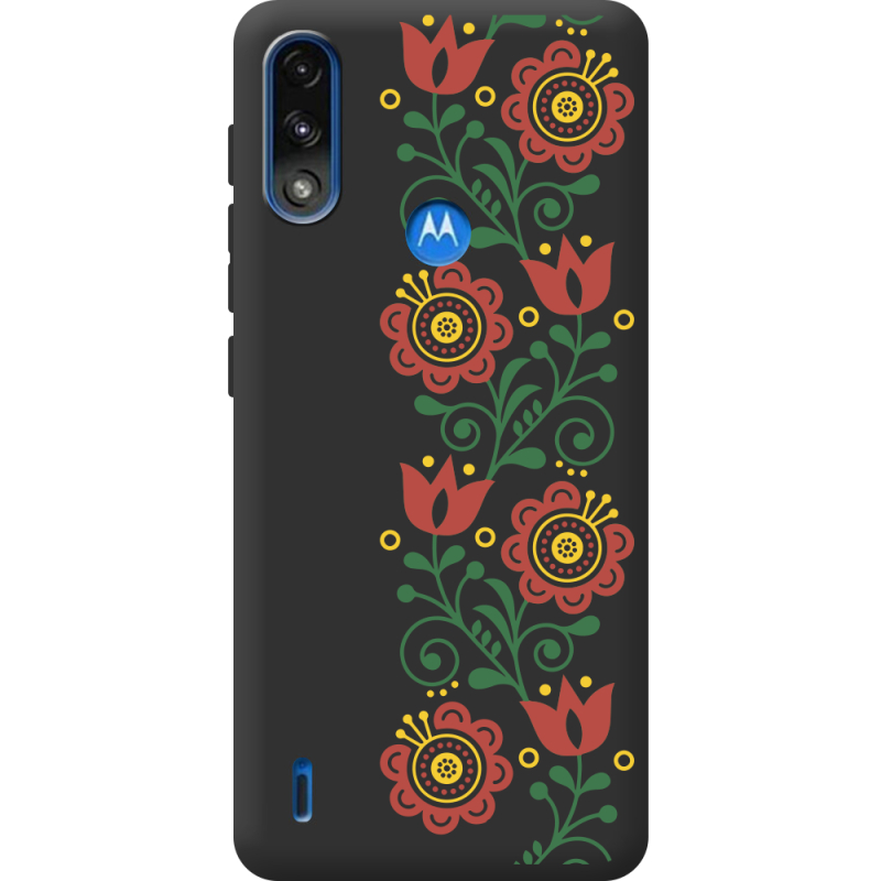 Черный чехол BoxFace Motorola E7 Power Ethno