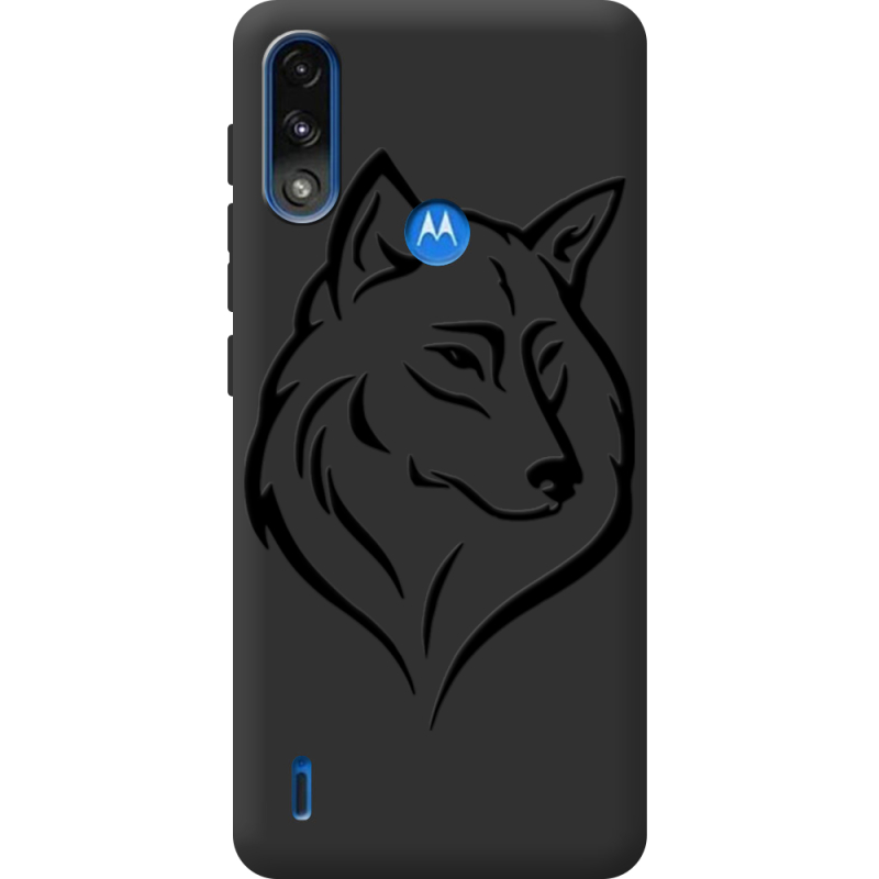 Черный чехол BoxFace Motorola E7 Power Wolf