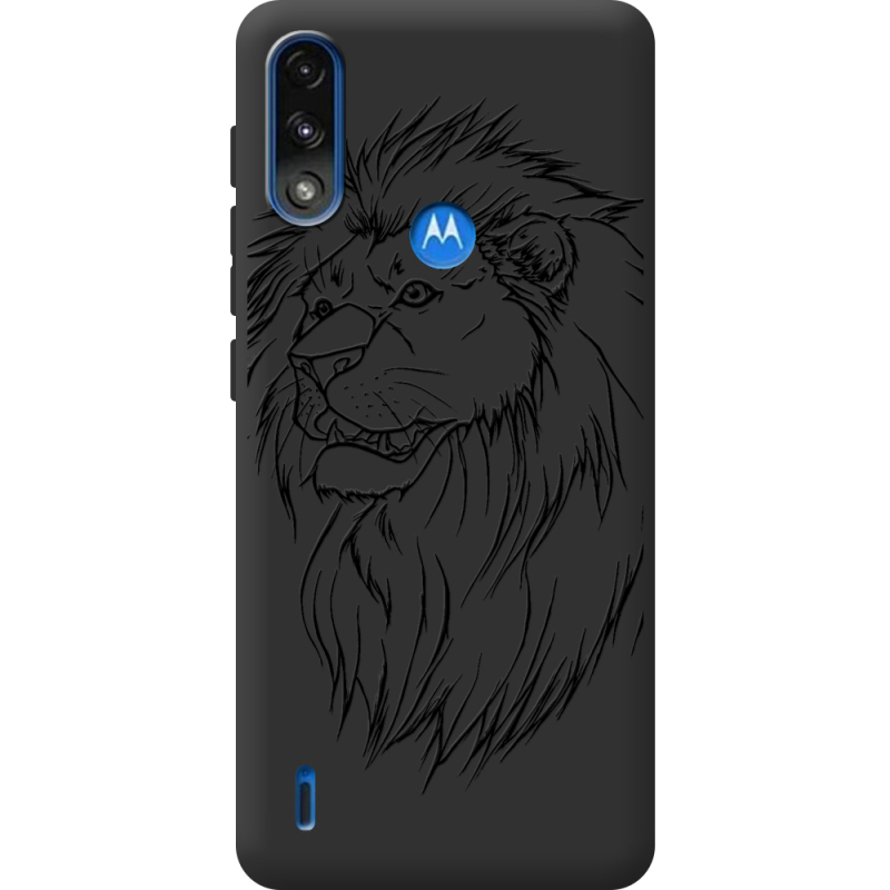 Черный чехол BoxFace Motorola E7 Power Lion