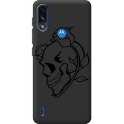 Черный чехол BoxFace Motorola E7 Power Skull and Roses