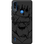 Черный чехол BoxFace Motorola E7 Power Bear King