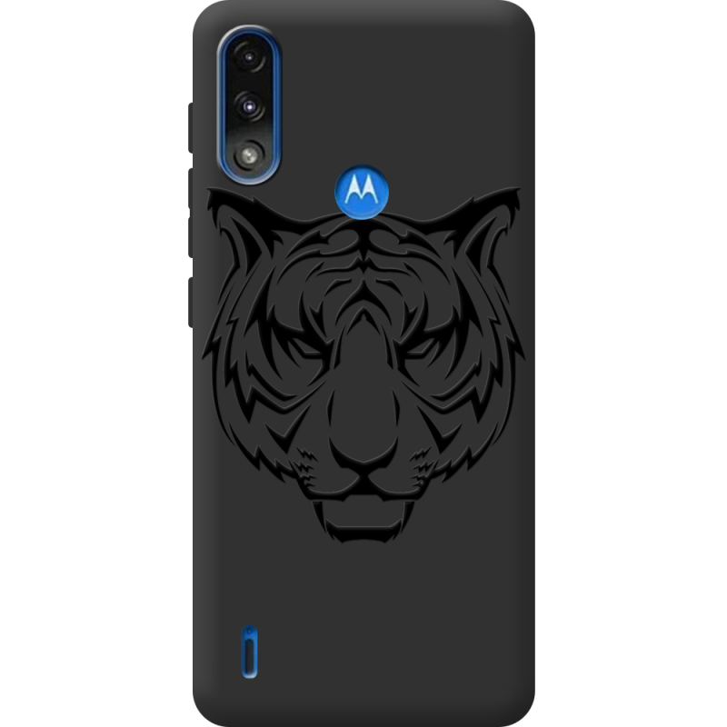 Черный чехол BoxFace Motorola E7 Power Tiger