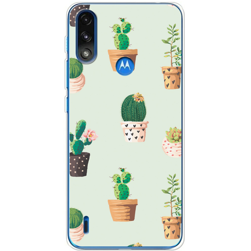 Чехол BoxFace Motorola E7i Power L-green Cacti