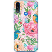 Чехол BoxFace Motorola E7i Power Birds in Flowers