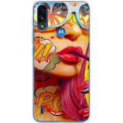 Чехол BoxFace Motorola E7i Power Yellow Girl Pop Art