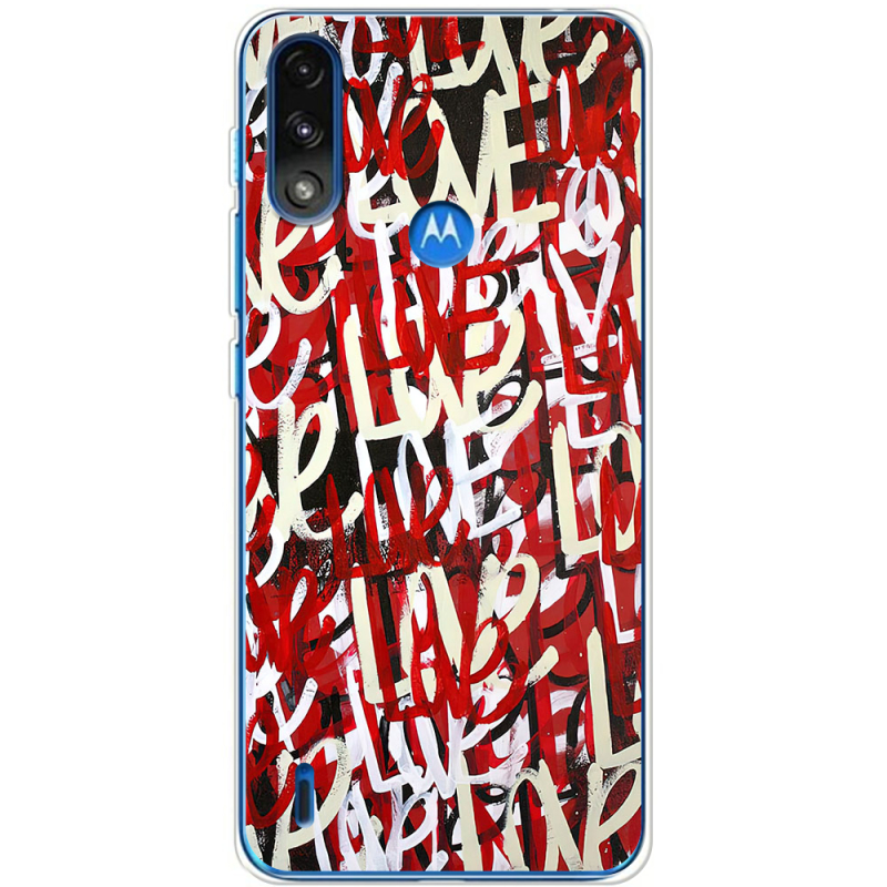 Чехол BoxFace Motorola E7i Power Love Graffiti