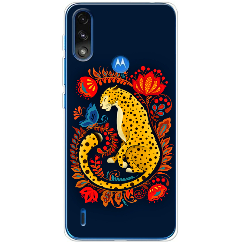 Чехол BoxFace Motorola E7i Power Petrykivka Leopard