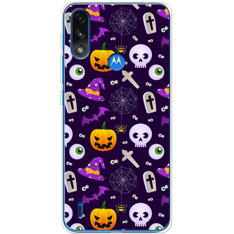 Чехол BoxFace Motorola E7i Power Halloween Purple Mood