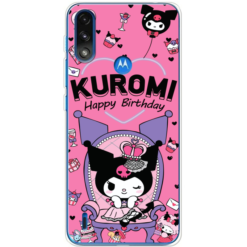 Чехол BoxFace Motorola E7i Power День народження Kuromi