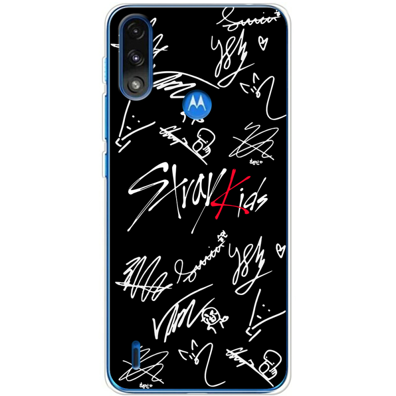 Чехол BoxFace Motorola E7i Power Stray Kids автограф