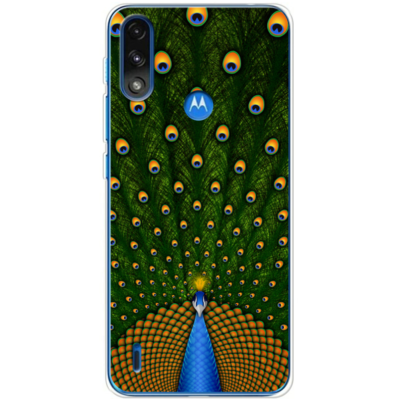 Чехол BoxFace Motorola E7i Power Peacocks Tail