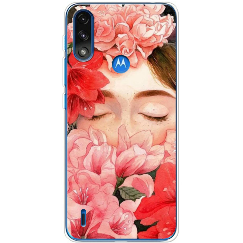 Чехол BoxFace Motorola E7i Power Girl in Flowers