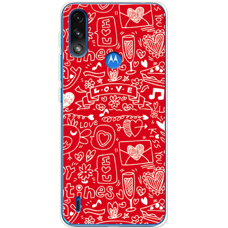 Чехол BoxFace Motorola E7i Power Happy Valentines