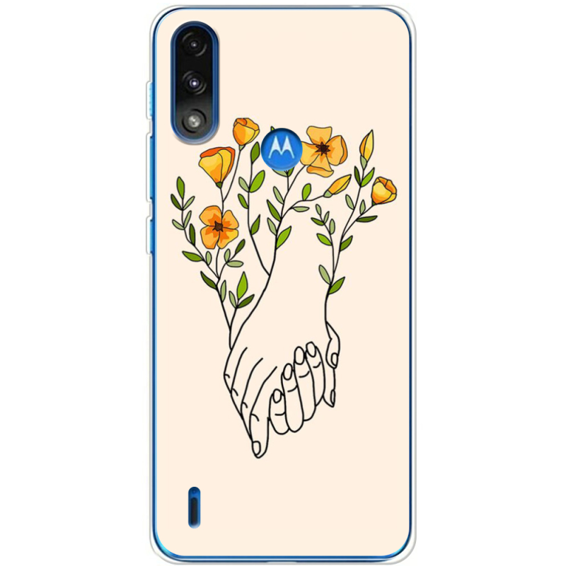 Чехол BoxFace Motorola E7i Power Flower Hands