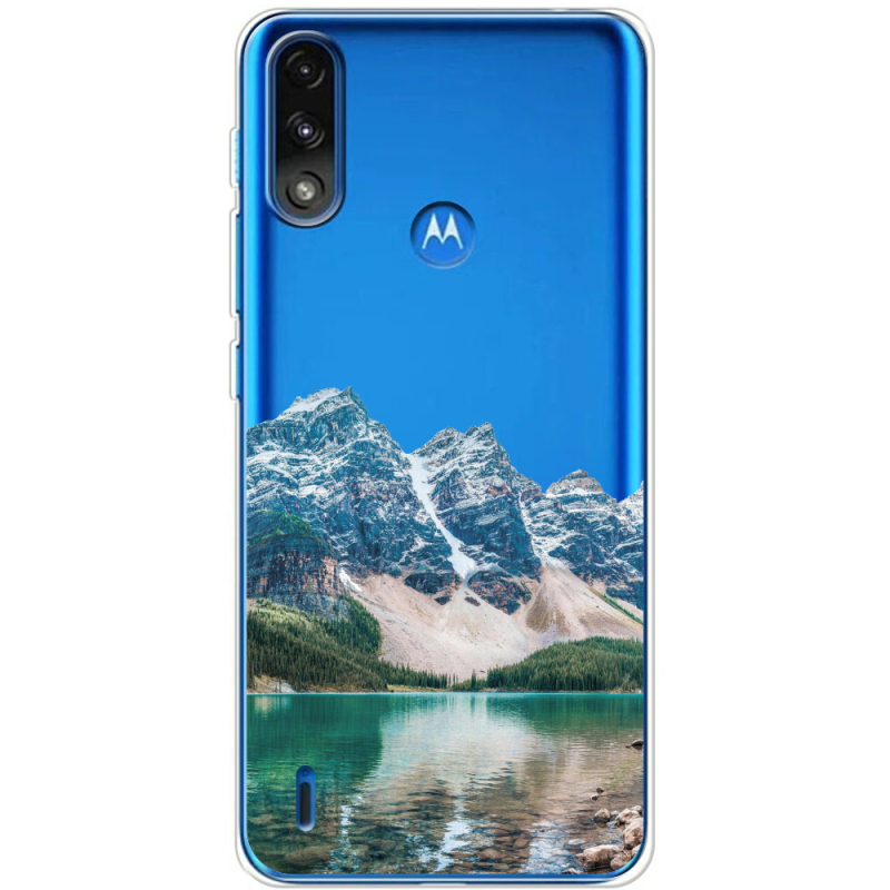 Прозрачный чехол BoxFace Motorola E7i Power Blue Mountain